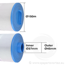 Vian R-6080 Hot Tub Filter (PWW50)