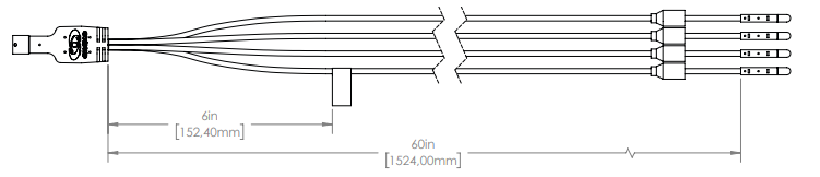 Gecko in.lu.me Spyder cable 4 LEDs