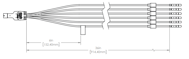 Gecko in.lu.me Spyder cable 6 LEDs (91.4cm)