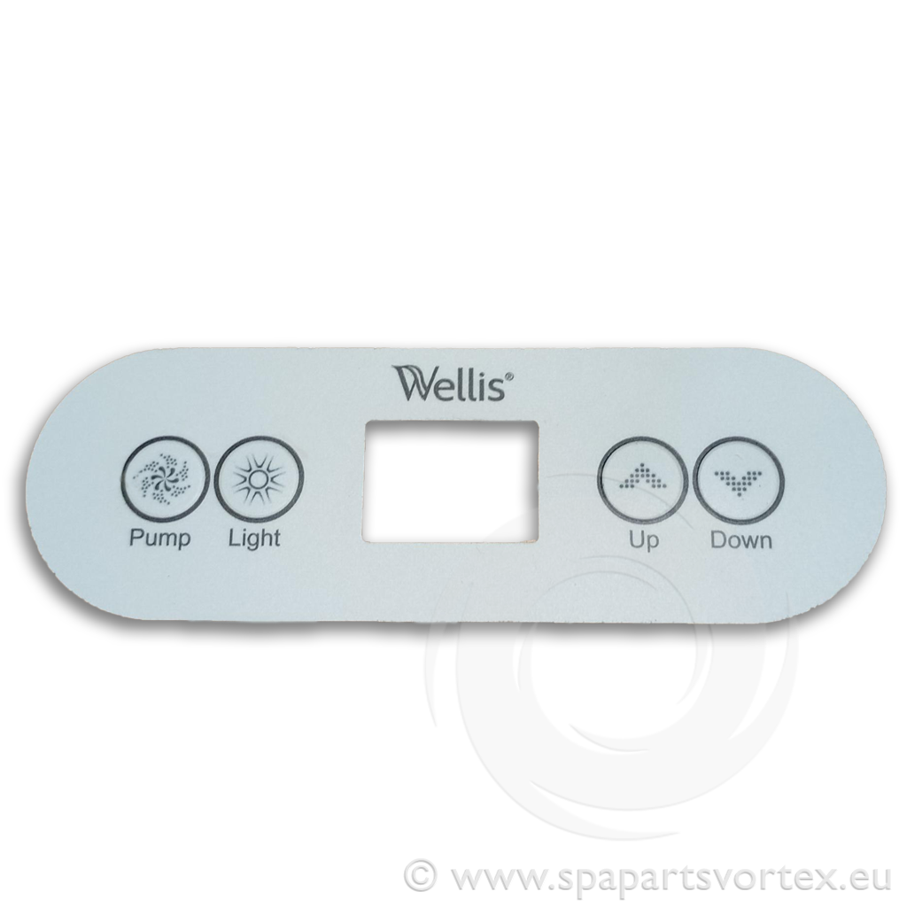 WellisControl panel sticker IN.K300 1 pump (Wellis logo) (ACM0885)