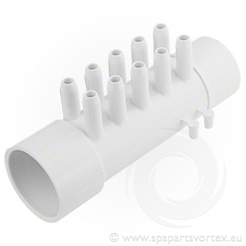 [PL-14660] Air Manifold 1.5" S x 1.5" Spg x 3/8" SB (10 Barb)