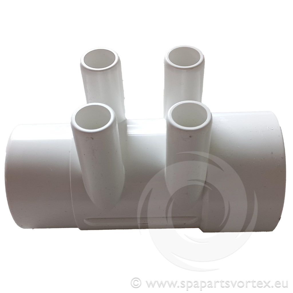 Water Manifold 2" S x 2" Spg x 3/4" SB (4 Barb)