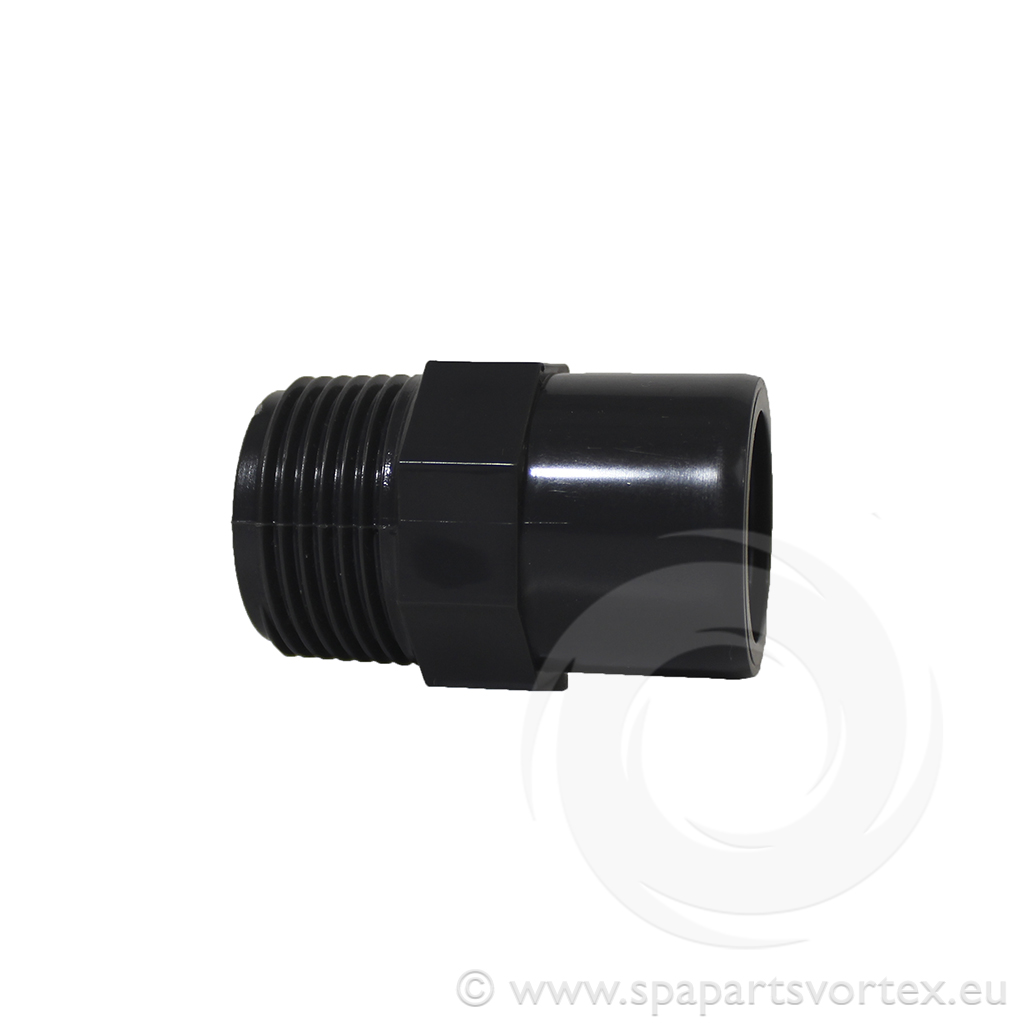 [PL-VP101] Adaptor bush PVC-U 1" male thread x 1" socket 