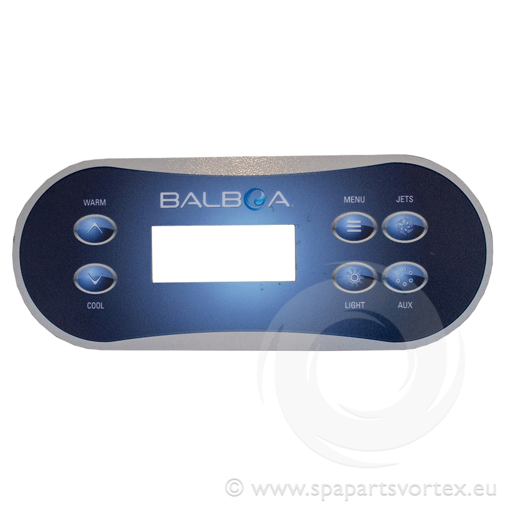 Balboa TP500S 6 Button Overlay (1 Pump + aux)