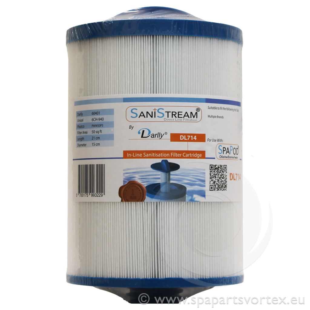 [FR-PWW50-1] Darlly Sanistream DL714 Spa Filter