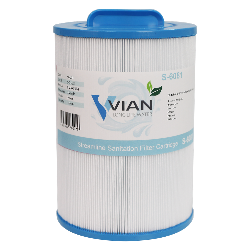 [FR-S6081] Vian S-6081 Hot Tub Filter (PMAX50) (Single Unit)