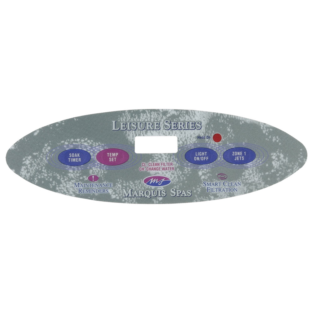 (650-0490) Marquis Spas Overlay Lezur 4 Button 2000-04
