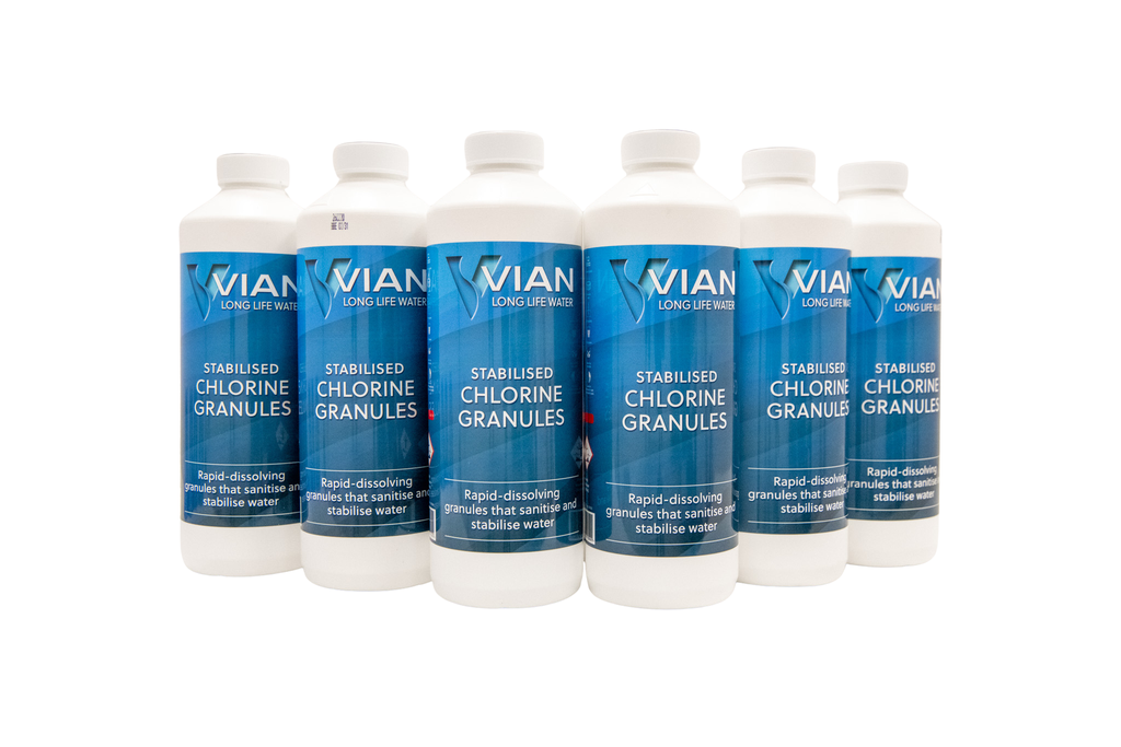 Vian Stabilised Chlorine Granules 1kg - 8 Boxes of 6 (48 units)
