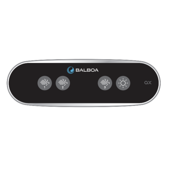 Balboa AX40 Control Panel Overlay (Jets 1, Jets 2, Jet 3 & Light)