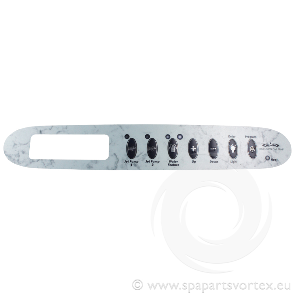 Dimension1 Overlay for TSC-24/TSC-25 7 buttons (2 jets + Water Feature)