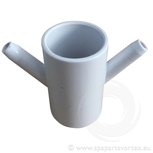 [PL-10514] Air Manifold 1" S x 1" S x 3/8" SB (2 Barb)