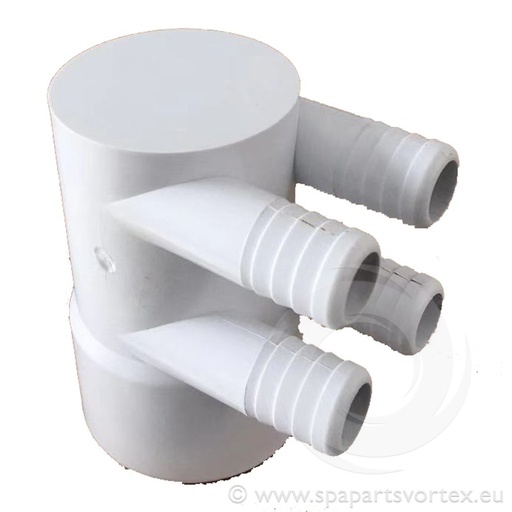 [PL-10516] Las Water Water Manifold Cap 2"S x 3/4" RB (4 Barb)