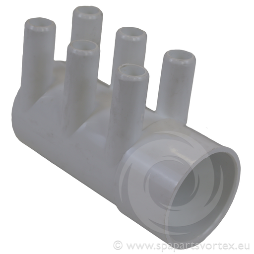 [PL-AP240] AP Series Water Manifold 2" S x 2" Spg x 3/4" SB (6 Barb)