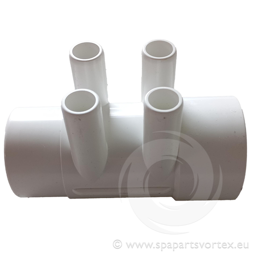 [PL-EA046] Water Manifold 2" S x 2" Spg x 3/4" SB (4 Barb)