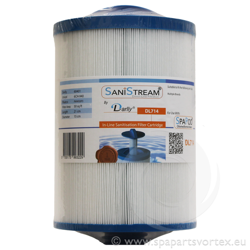 [FR-PWW50-1] Darlly Sanistream DL714 Spa Filter