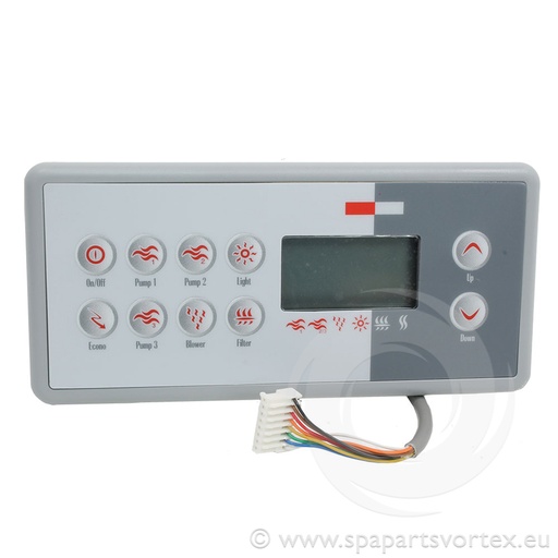 [TS-GCK07] Gecko TSC-8 (K-8) 10 Buttons Topside Control (3 Pumps)